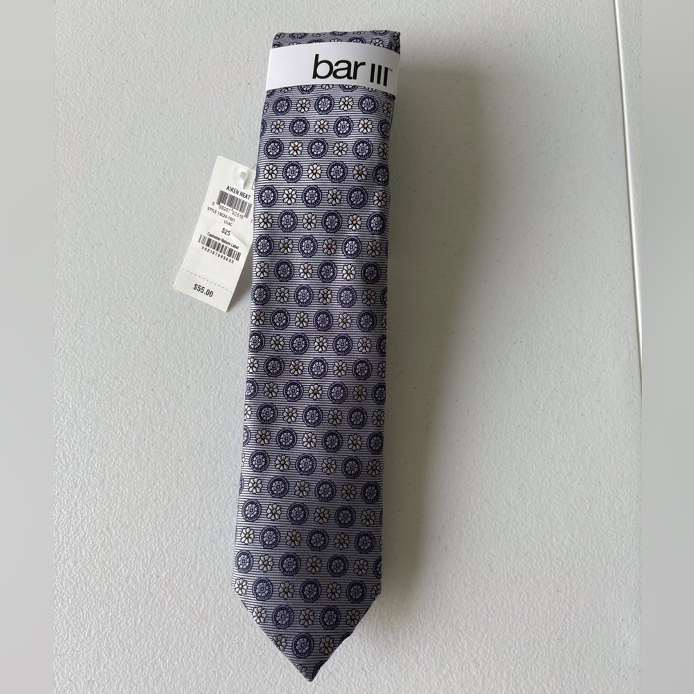 Bar III Lavender & Purple‎ Tie NWT Silk Formal Party Wedding Church Homecoming